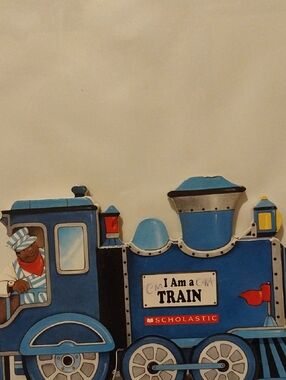 Scholastic Blue Illustrated Train Play Panel